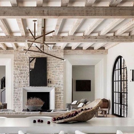 Design trend: The floor to ceiling stone fireplace