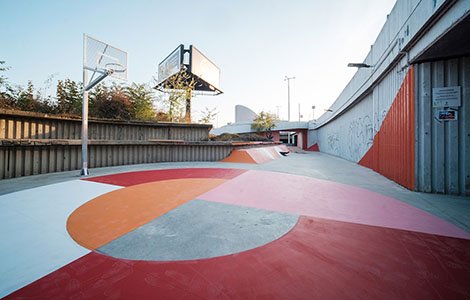 Prague underpass transformed into a colorful skate park