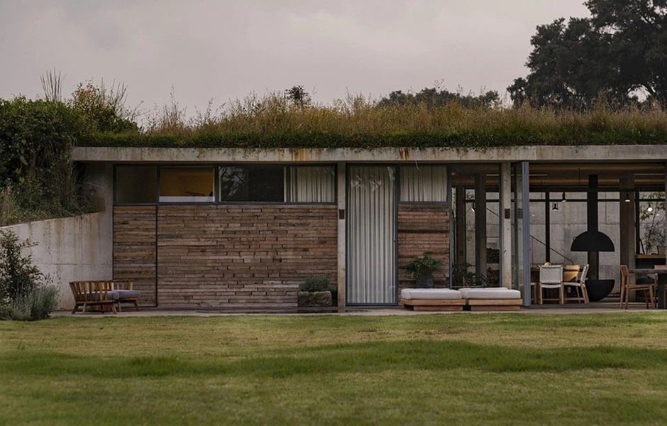 An underground house in Mexico looks at the sky