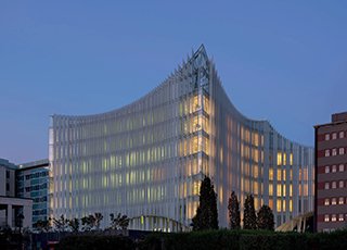 "Smog-eating" ceramic fins cover hospital in Milan by Mario Cucinella Architects