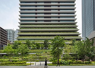 Ingenhoven Architects unveils pair of plant-covered skyscrapers in Tokyo