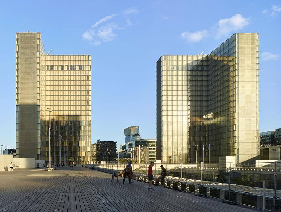 Ateliers Jean Nouvel completes pair of inclined skyscrapers in Paris