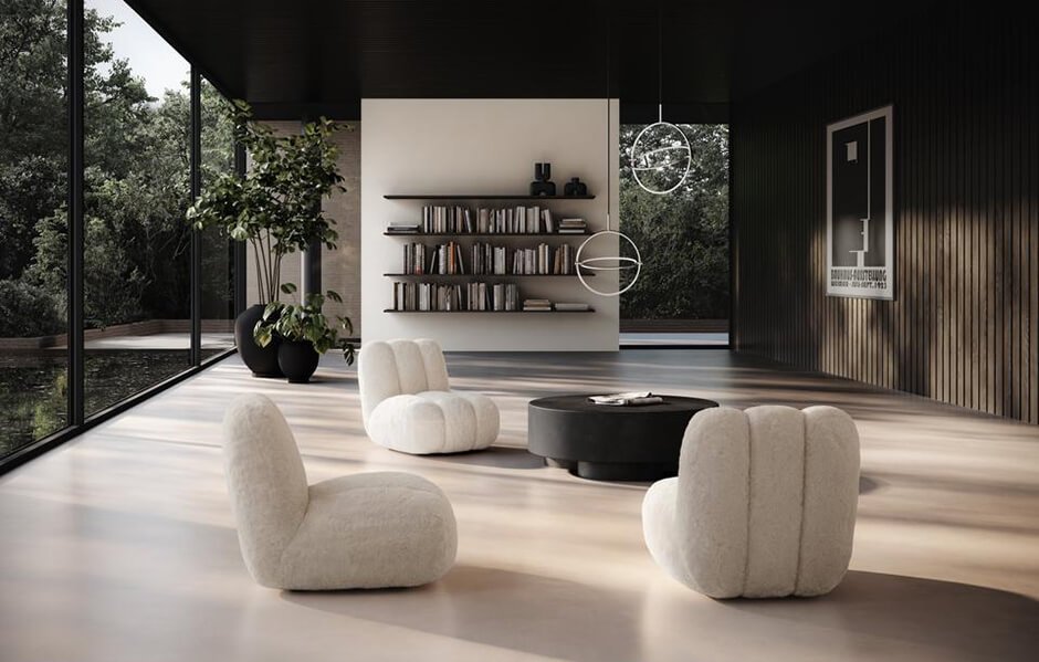 Redefined details and monumental shapes rooted in Scandinavian soil and nourished by Japanese minimalist aesthetics.