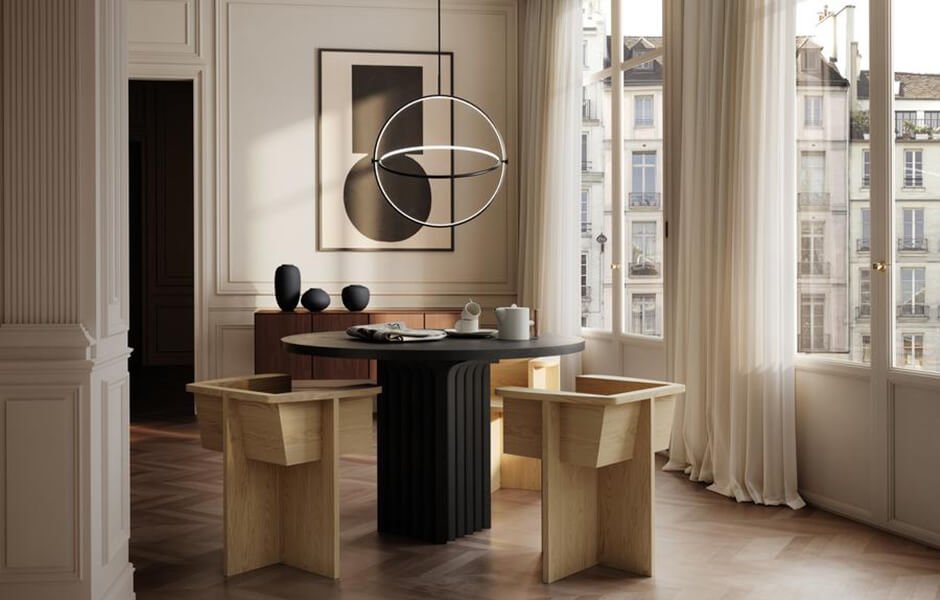 Redefined details and monumental shapes rooted in Scandinavian soil and nourished by Japanese minimalist aesthetics.