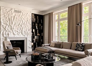 Как сделать панно над камином доминантой интерьера на примере проекта DECO LINE
